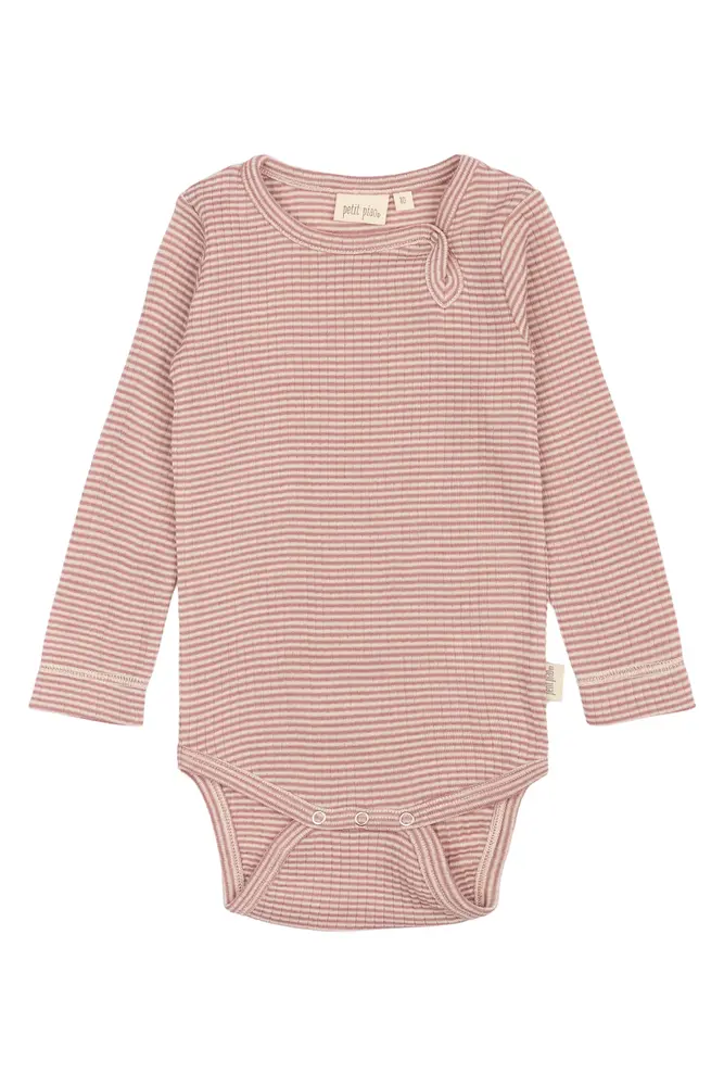 Dante Uld Body Langærmet - Nostalgic Rose/Dark Off White - 86