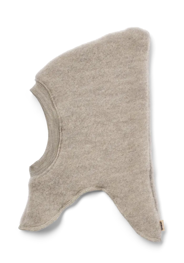 Eli Uld Fleece Elefanthue - Khaki melange - 3-9 MDR.