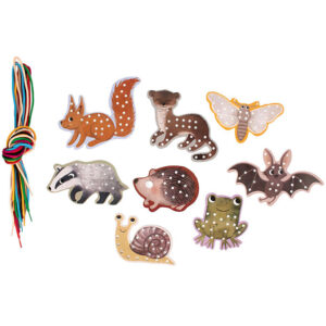 Filibabba Broderisæt u. Nål - Lær At Brodere - Skovens Dyr