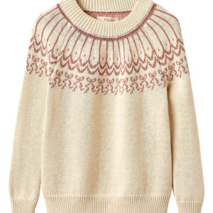 Fliink Bluse - Bomuld/Uld - Strik - Nova - Bow - Sandshell