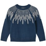 Fliink Bluse - Strik - Alon - Leaf - Insignia Blue