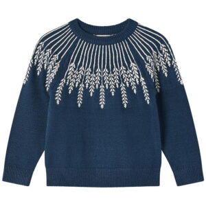 Fliink Bluse - Strik - Alon - Leaf - Insignia Blue