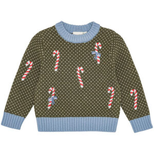 Flöss Bluse - Uld - Jasper - Strik - Dark Green Christmas