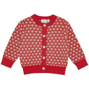 Flöss Cardigan - Uld - Strik - Zuri - Red Berry