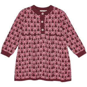 Flöss Kjole - Nova - Strik - Bordeaux Bow