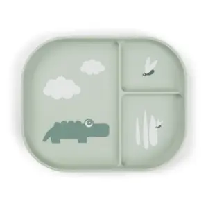 Foodie inddelt tallerken Croco Grøn