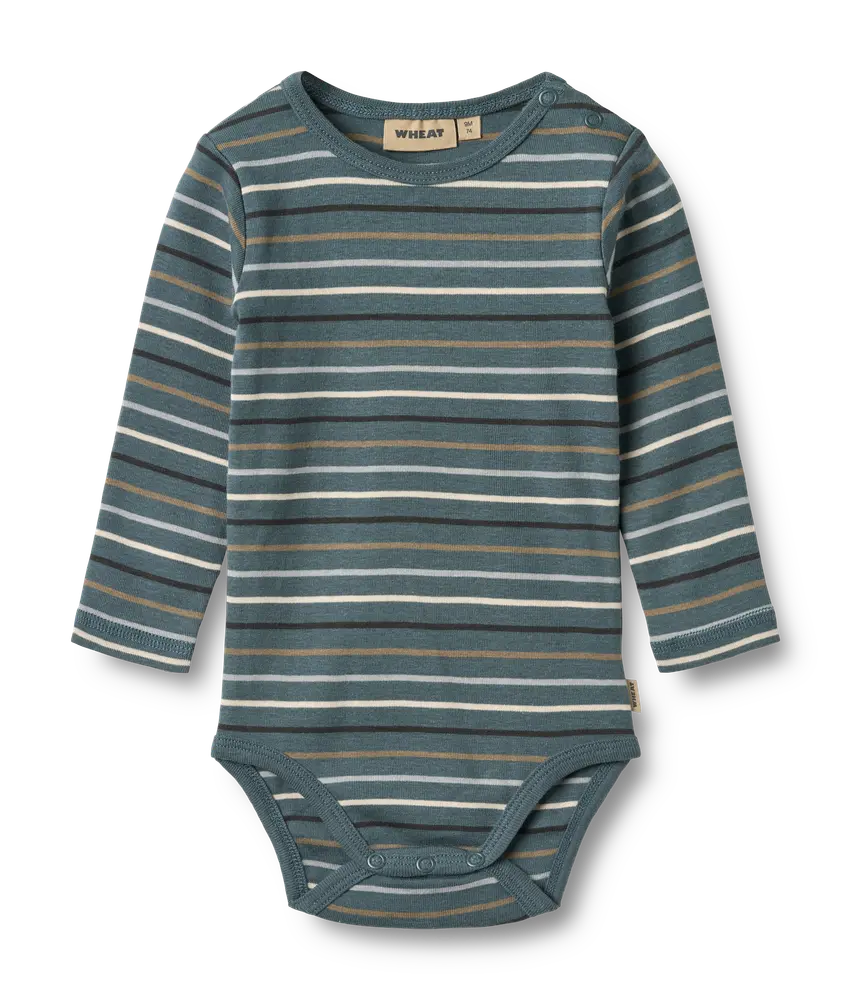 Freddie Body Langærmet - Blue multi stripe - 18 MDR.