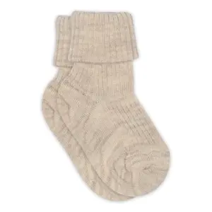 Hilde baby strømper - Beige Melange - 19/21