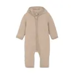 Køredragt m. ører Uld Fleece - Camel Melange - 62