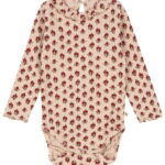 Konges Sløjd Body l/æ - Rib - Nia - Ruby Rose m. Hulmønster