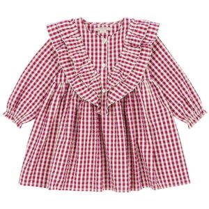 Konges Sløjd Kjole - Kim - Sangria/Butter Check