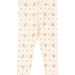 Konges Sløjd Leggings - Rib - Minnie - Fleur Decor m. Hulmønster