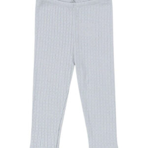 Konges Sløjd Leggings - Rib - Minnie - Gray Dawn m. Hulmønster