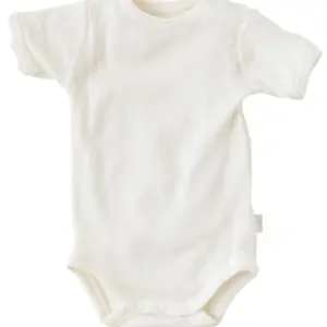 Kort Ærmet Body i Rib - Joha Uld - Natur - 50