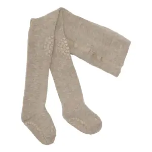 Kravle Strømpebukser Bambus - Sand - 12-18M