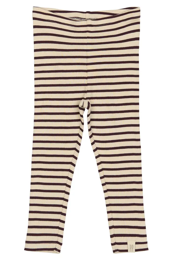 Leggings - Dark Grape/Off White - 80