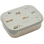 Liewood Madkasse - Silikone/Stål - Arthur - Vehicles/Dove Blue M