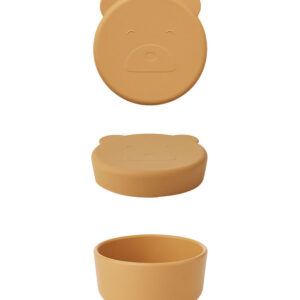 Liewood Snackbox - Silikone - Carrie - Mr Bear Yellow Mellow
