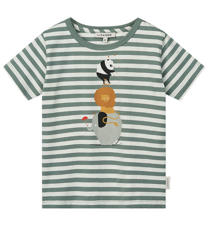 Liewood T-shirt - Apia - Circus / Stripe Peppermint