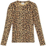 Mads Nørgaard Bluse - Talino - Rib - Leopard/Sort