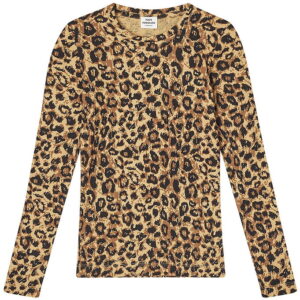 Mads Nørgaard Bluse - Talino - Rib - Leopard/Sort