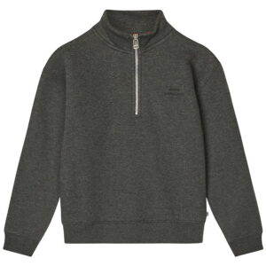 Mads Nørgaard Sweatshirt m. Lynlås - Charcoal Melange