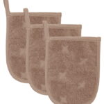 Müsli Badehandsker - 3-pak - 14x18 cm - Walnut