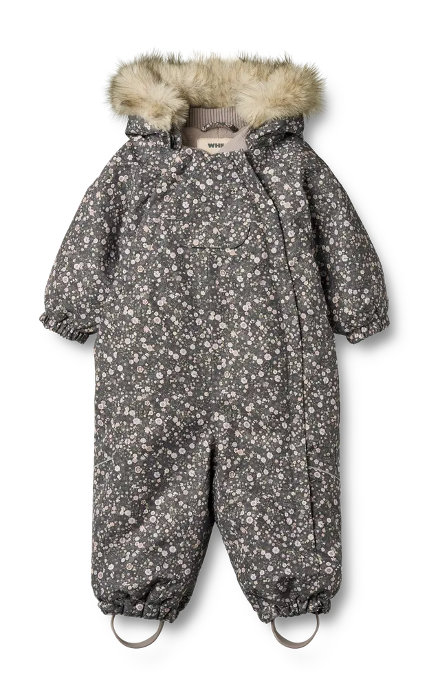 Nickie Flyverdragt - Black sea open flowers - 2 ÅR