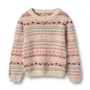 Olga Jaquard Pullover - Multi - 4 ÅR