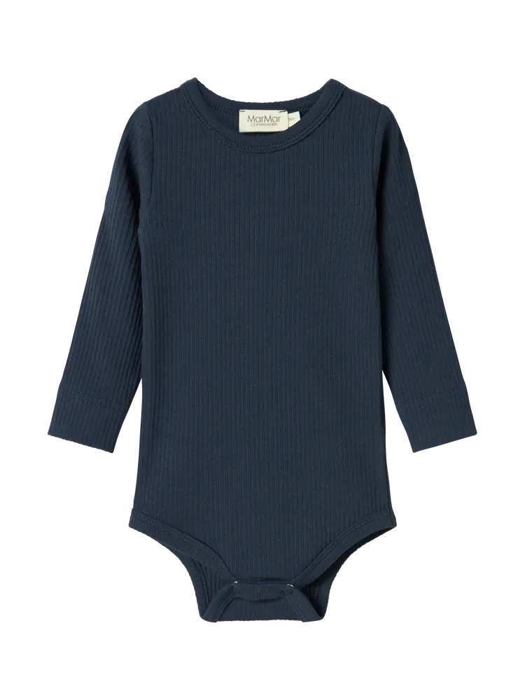 Plain Langærmet Body - Pilot navy - 86