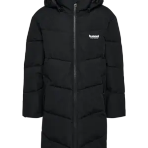 Puffer Lang Jakke - Black - 128