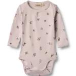 Roselinde Body Langærmet - Soft lilac flowers - 2 ÅR