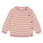 Striktrøje - Off White/Rosa - 80