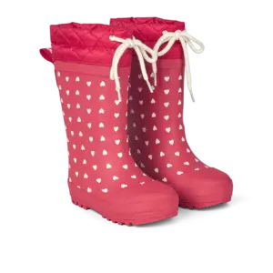 Thermogummistøvle - Red hearts - 25