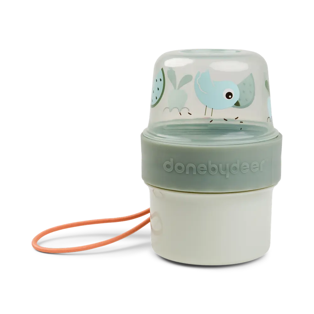 To go 2-way snackbøtte S Birdee - Grøn