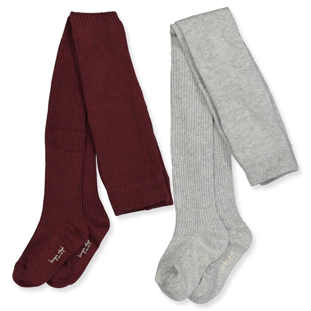 2-pak rib strømpebukser (92-98 cm)