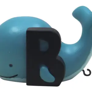 B bogstav med blåhval til navnetog