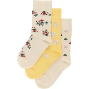 Bamboo strømper 3 pak - FLOWER MIX - 31/34