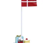 Bordflag, kager og pakke