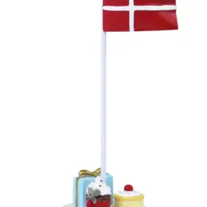 Bordflag, kager og pakke