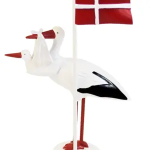 Bordpynt, flag med stork