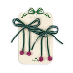 Cherry 2-pak hårspænder (One size)