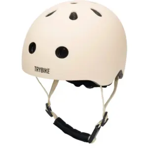 Cykelhjelm med retrolook - cremefarvet XS