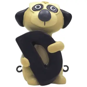 D bogstav med desmerdyr til navnetog