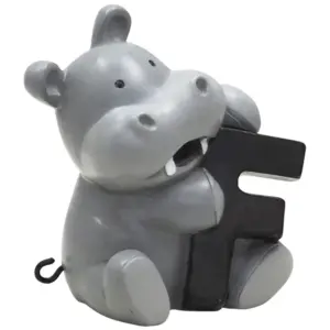 F bogstav med flodhest til navnetog