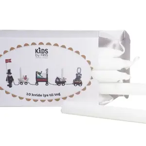 Fødselsdagslys Hvid 10 Stk