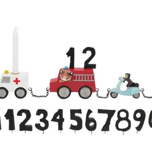 Fødselsdagstog, biler m. 11 tal