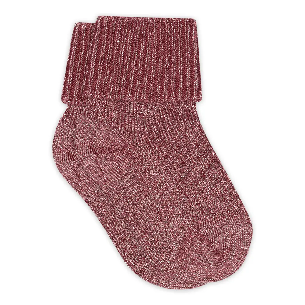 Ida glitter strømper - Maroon - 19/21