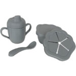 Konges Sløjd Spisesæt - Silicone - 3 dele - Light Blue