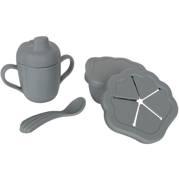 Konges Sløjd Spisesæt - Silicone - 3 dele - Light Blue Konges Sløjd Spisesæt - Silicone - 3 dele - Light Blue